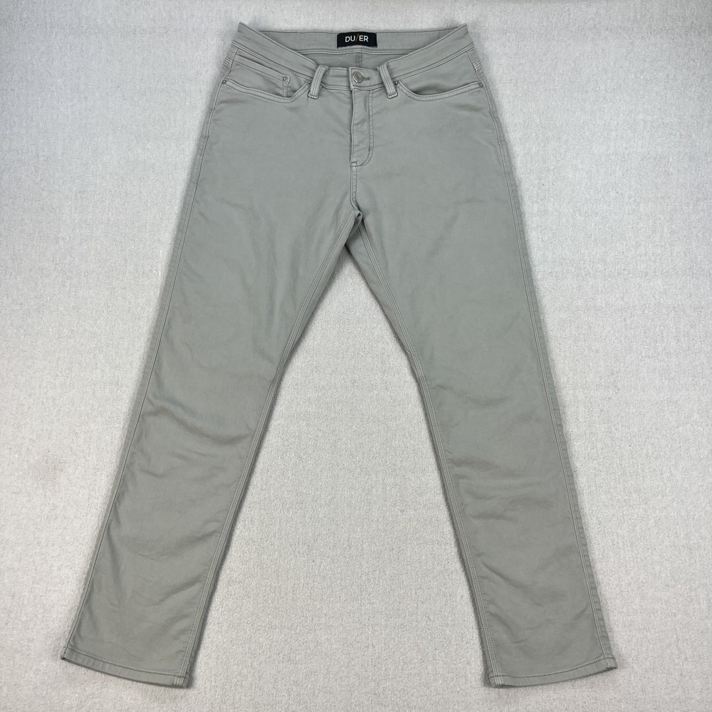 DUER N2X Relaxed Taper Jeans Mens 31x30 Gray Stretch Nature2X Technical Denim